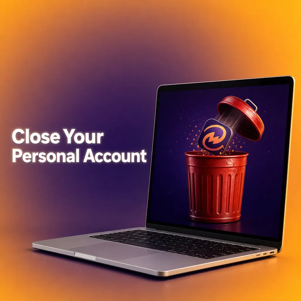 Screenshot showing how to close a MilkyWay Casino account via settings or the Responsible Gambling section