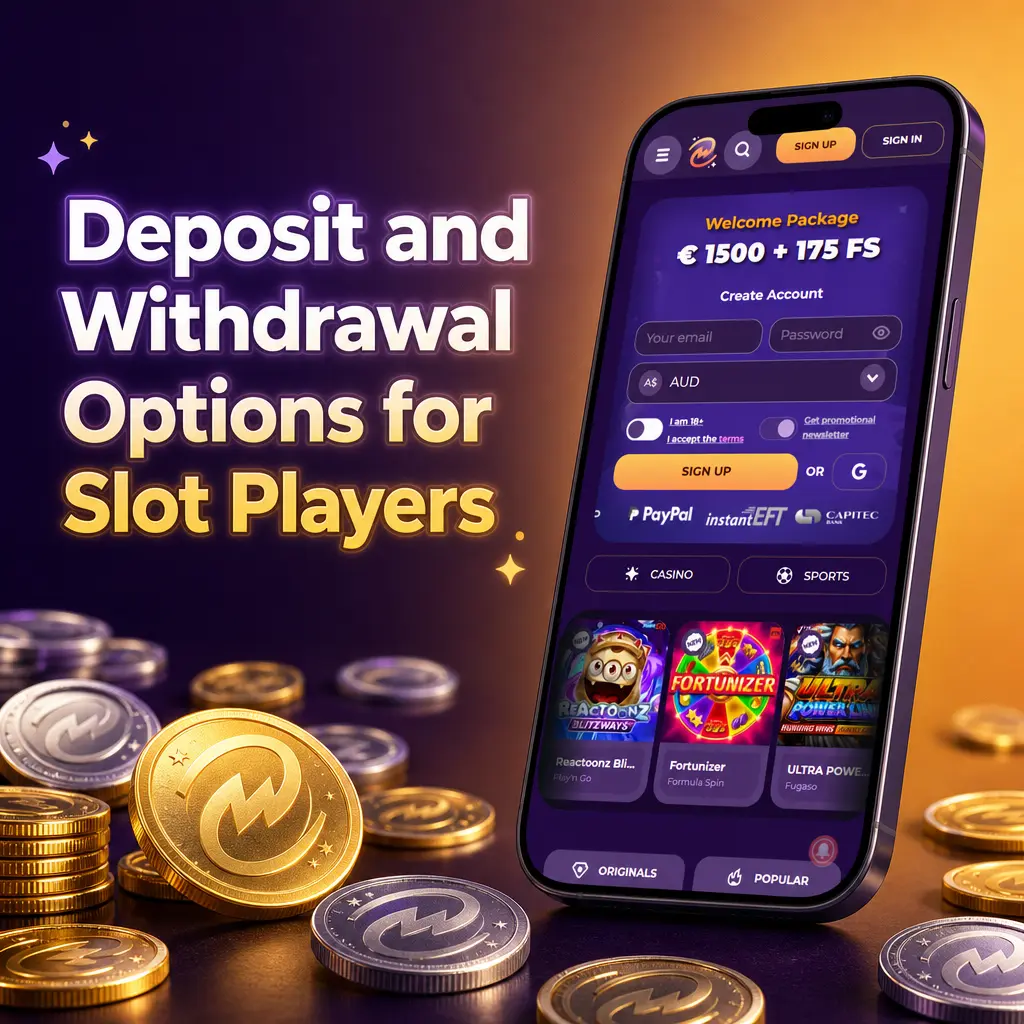 Deposit and withdrawal options at MilkyWay Casino including Visa, PayPal, Apple Pay, PayID, and Bitcoin
