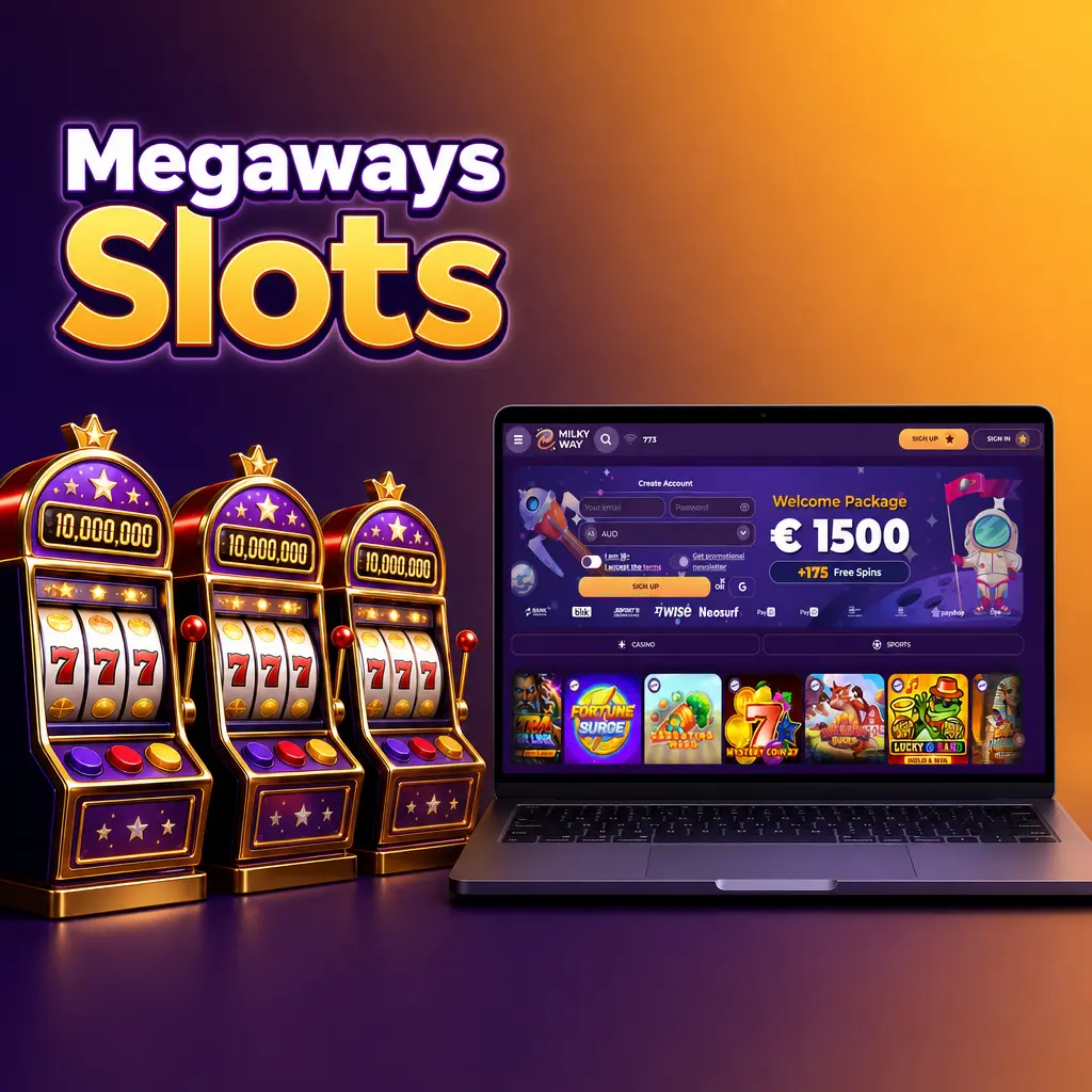 Megaways slots featuring dynamic reels with up to 200,704 ways to win, including Bonanza, White Rabbit, and Dog House Megaways.